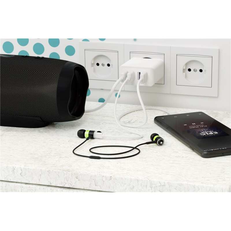 Goobay 230V 4 x USB lader 30W / 3A - Bilde 3