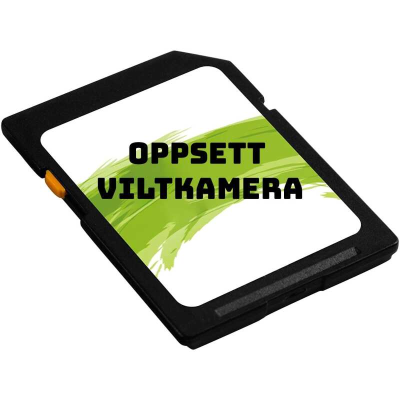 Oppsett av viltkamera inkludert minnekort 32 GB + 8.stk Japcell Alkaline batterier