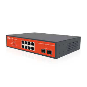 WI-TEK Styrbar PoE Switch med 8 PoE porter for Reolink kameraer