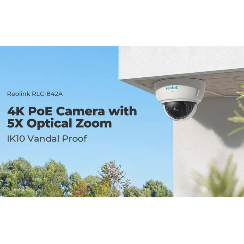 Reolink RLC-842A 4K dome PoE kamera med AI og 5X optisk zoom - Bilde 5
